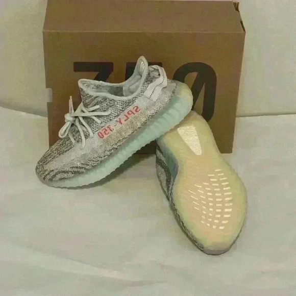 Yeezy boost 350 zebra blue tint mens size 8 shoes - Picture 4 of 4